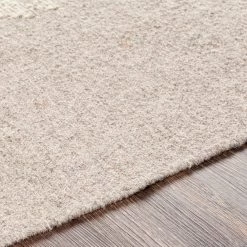 SURYA NITIN HAND-WOVEN WOOL FLAT RUG: STONE