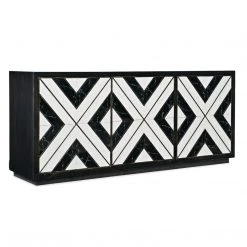 HOOKER NOIR ET BLANC MEDIA CONSOLE