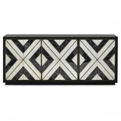 HOOKER NOIR ET BLANC MEDIA CONSOLE