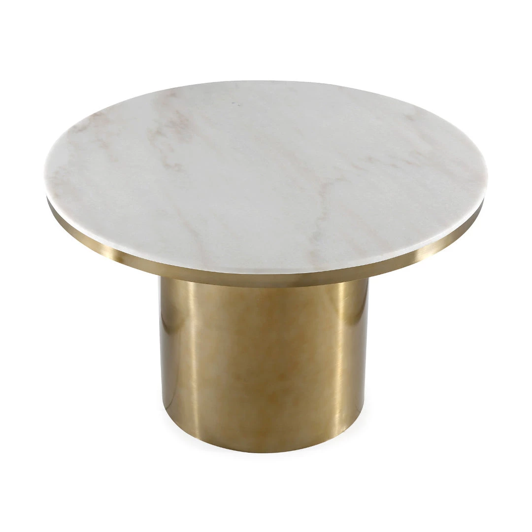 TOV 4' ROUND NOIR MARBLE TOP PEDESTAL DINING TABLE Kitchen + Dining 2 TOV 4' ROUND NOIR MARBLE TOP PEDESTAL DINING TABLE Kitchen + Dining