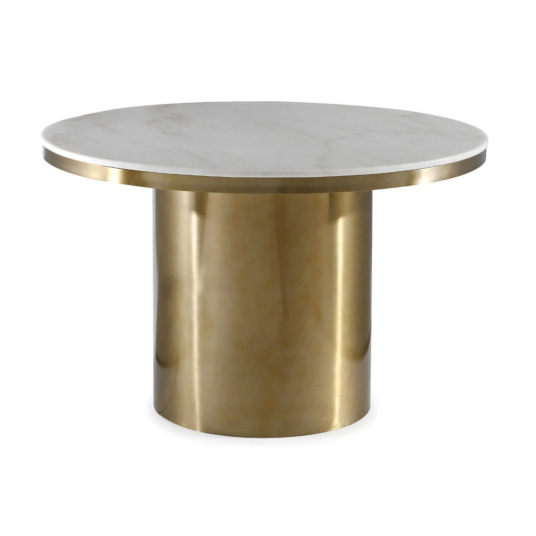 TOV 4' ROUND NOIR MARBLE TOP PEDESTAL DINING TABLE Kitchen + Dining 1 TOV 4' ROUND NOIR MARBLE TOP PEDESTAL DINING TABLE Kitchen + Dining