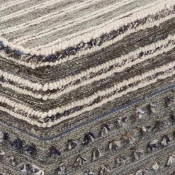 SURYA NORDIC CUBE OTTOMAN: GRAY, DENIM