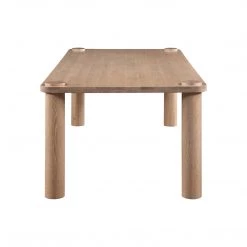 MOES NORDIC WHITE OAK POST DINING TABLE