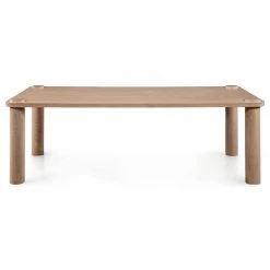 MOES NORDIC WHITE OAK POST DINING TABLE