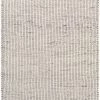 SURYA NUBBY WOVEN WOOL RUG: IVORY, BLACK