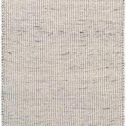 SURYA NUBBY WOVEN WOOL RUG: IVORY, BLACK