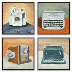 L ART "OLD MEMORIES" CANVAS ART | SET OF 4 Wall Art