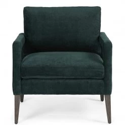 FOUR HANDS Furniture OLSON EMERALD WORN VELVET ARM CHAIR