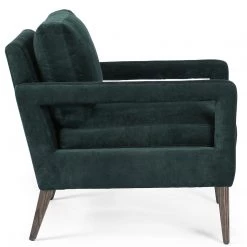 FOUR HANDS Furniture OLSON EMERALD WORN VELVET ARM CHAIR
