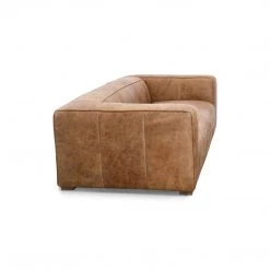 MOES Furniture OPEN ROAD VINTAGE BROWN LEATHER SOFA