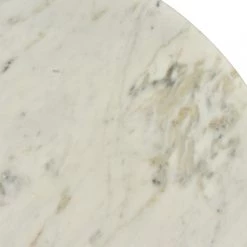 MOES OPTIC ROUND WHITE MARBLE TOP COFFEE TABLE