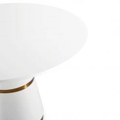 TOV Kitchen + Dining ORA 4' ROUND WHITE LACQUER DINING TABLE 7 TOV Kitchen + Dining ORA 4' ROUND WHITE LACQUER DINING TABLE