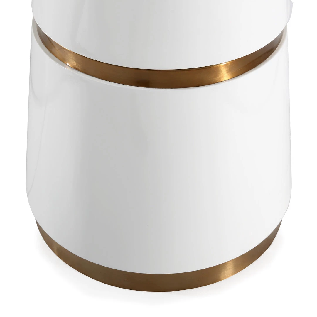 TOV Kitchen + Dining ORA 4' ROUND WHITE LACQUER DINING TABLE 4 TOV Kitchen + Dining ORA 4' ROUND WHITE LACQUER DINING TABLE