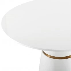 TOV Kitchen + Dining ORA 4' ROUND WHITE LACQUER DINING TABLE 9 TOV Kitchen + Dining ORA 4' ROUND WHITE LACQUER DINING TABLE