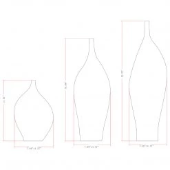 SURYA ORANGE NEMO CERAMIC VASES | SET OF 3 Accessories