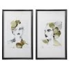 UTTERMOST "ORGANIC PORTRAIT" GLASS FRAMED PRINTS | SET OF 2