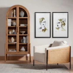 UTTERMOST "ORGANIC PORTRAIT" GLASS FRAMED PRINTS | SET OF 2