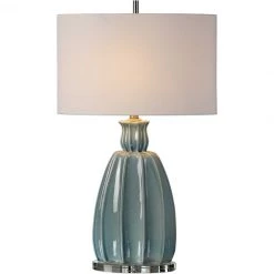 UTTERMOST Lighting ORITA SKY BLUE CERAMIC OVAL LAMP