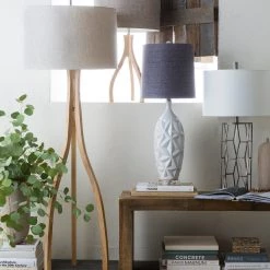 SURYA Lighting OSLO FLOOR LAMP: LIGHT GRAY