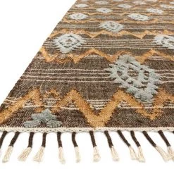 LOLOI OWEN 06 JUTE + WOOL FLAT RUG: TAUPE, MIST