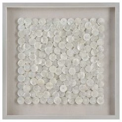 UTTERMOST OYSTER CAPIZ SHELL SHADOW BOX WALL ART