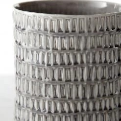 CYAN Pillows + Decor OYSTER SILVER CERAMIC VASES