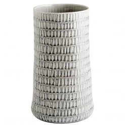 CYAN Pillows + Decor OYSTER SILVER CERAMIC VASES