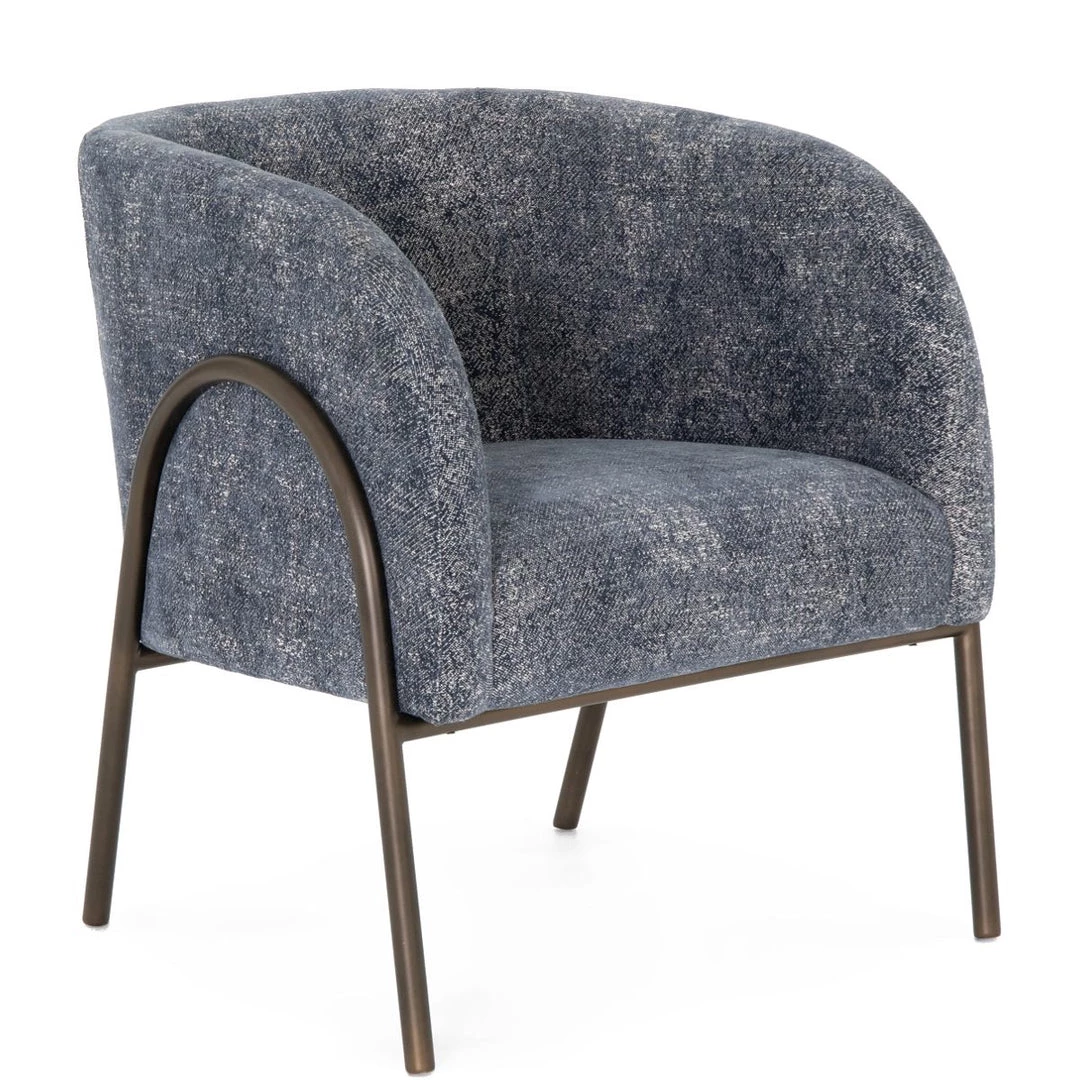 FOUR HANDS Living Room PACEY TEXTURED NAVY CHENILLE BARREL CHAIR 2 FOUR HANDS Living Room PACEY TEXTURED NAVY CHENILLE BARREL CHAIR