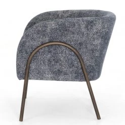 FOUR HANDS Living Room PACEY TEXTURED NAVY CHENILLE BARREL CHAIR 10 FOUR HANDS Living Room PACEY TEXTURED NAVY CHENILLE BARREL CHAIR