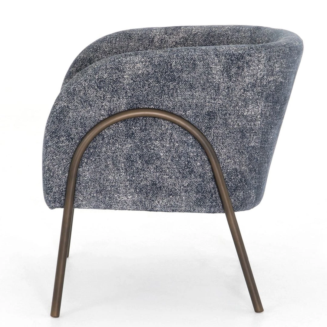 FOUR HANDS Living Room PACEY TEXTURED NAVY CHENILLE BARREL CHAIR 3 FOUR HANDS Living Room PACEY TEXTURED NAVY CHENILLE BARREL CHAIR