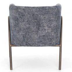 FOUR HANDS Living Room PACEY TEXTURED NAVY CHENILLE BARREL CHAIR 12 FOUR HANDS Living Room PACEY TEXTURED NAVY CHENILLE BARREL CHAIR