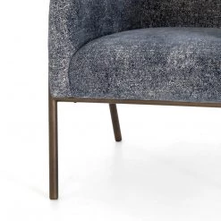 FOUR HANDS Living Room PACEY TEXTURED NAVY CHENILLE BARREL CHAIR 14 FOUR HANDS Living Room PACEY TEXTURED NAVY CHENILLE BARREL CHAIR