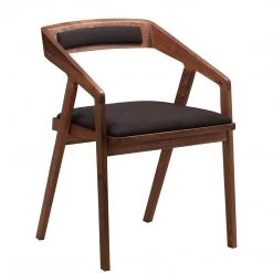 MOES PADMA WALNUT + BLACK DINING CHAIR Furniture