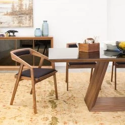 MOES PADMA WALNUT + BLACK DINING CHAIR Furniture 9 MOES PADMA WALNUT + BLACK DINING CHAIR Furniture