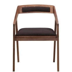 MOES PADMA WALNUT + BLACK DINING CHAIR Furniture