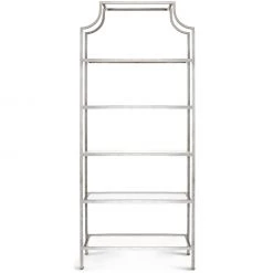 UTTERMOST Living Room PAGODA SILVER LEAF ETEGERE