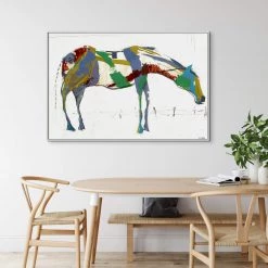 L ART "PAINTED HORSE ALONE" CANVAS ART