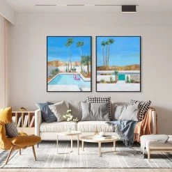L ART "PALM SPRINGS IV" CANVAS ART Wall Art