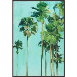 L ART "PALM TREES IN SUMMER I" DIPTYCH CANVAS ART