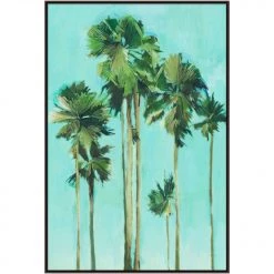 L ART "PALM TREES IN SUMMER II" DIPTYCH CANVAS ART