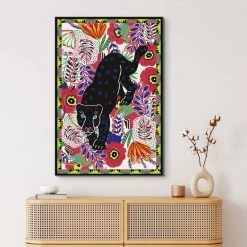 L ART "PANTHER'S WILD LIFE" CANVAS ART Wall Art