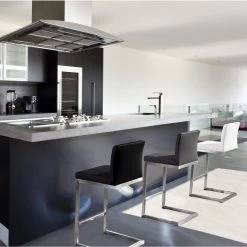 TOV PARMA COUNTER STOOL: CHARCOAL/STAINLESS | SET OF 2 Kitchen + Dining