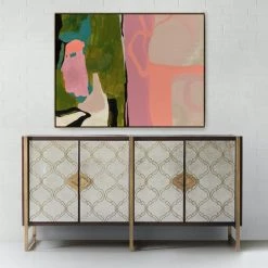 HOOKER PASHA STENCILED EGLOMISE CONSOLE
