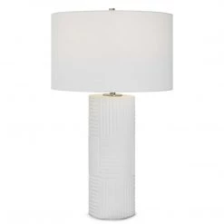 UTTERMOST PATCHWORK WHITE CERAMIC TABLE LAMP Lighting