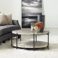 HOOKER PAVIA ROUND ONYX COCKTAIL TABLE Furniture
