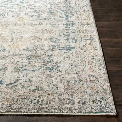 SURYA ERIS RUG: SILVER, TEAL MULTI