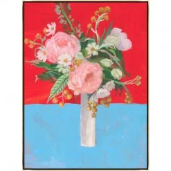 L ART Wall Art "PEONIES ON A SUMMER DAY" CANVAS ART
