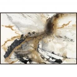 L ART Wall Art "PERSONALITY TRAITS" METALLIC GOLD EMBELLISHED CANVAS ART