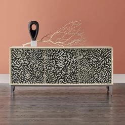 HOOKER PETAL MOSAIC BONE INLAY CONSOLE Furniture