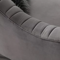 TOV PETRA GREY VELVET SOFA Living Room